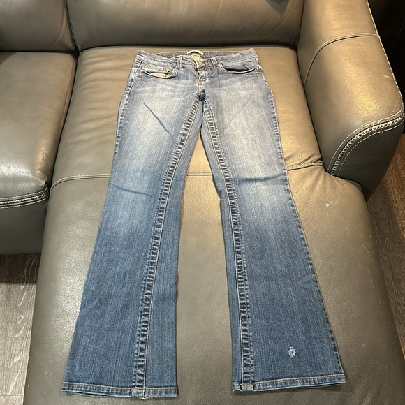 refuge Denim - Refuge Classic Denim Wash Jeans size 9L Flare Bootcut Bellbottom Western